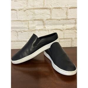 Vince Women's Black Leather Casual Slip-On Shoes Size 8M
